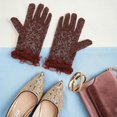 thumbnail image 4 of BEADCEST 2Set Short Retro Gloves for Women Black Lace Elegant Coffee Breathable for Opera Wedding, 4 of 6
