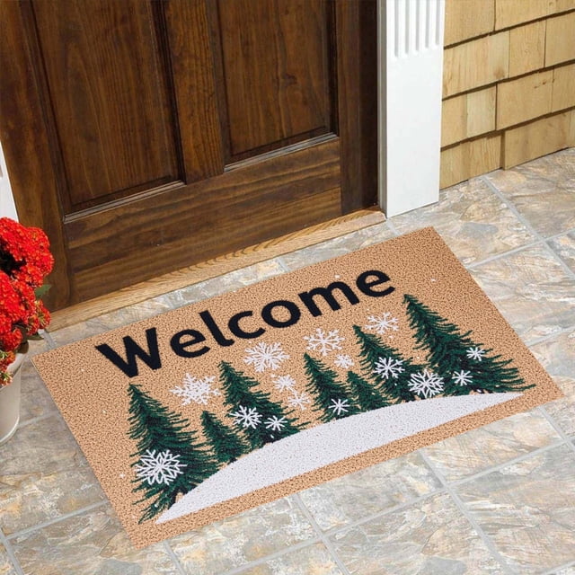 WIFKLSIIPG Festive Christmas Doormat Non Indoor/Outdoor Holiday Rug for Home Decoration for Adding Festivity to Your Home