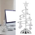 thumbnail image 4 of Christmas Tree Lamp, Easy To Use Christmas Tree Night Light  Pendant Galvanized Iron Frame Decorative Glossy Beautiful Lines  For Home Silver White Light, 4 of 8