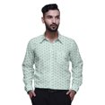 thumbnail image 1 of BESTMAN Long Sleeve Formal Shirt For Men Printed Button Down Cotton Men Shirts, 1 of 5