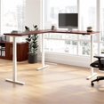 thumbnail image 1 of Scranton & Co Engineered Wood 72W L-Shaped Standing Desk in Hansen Cherry, 1 of 7