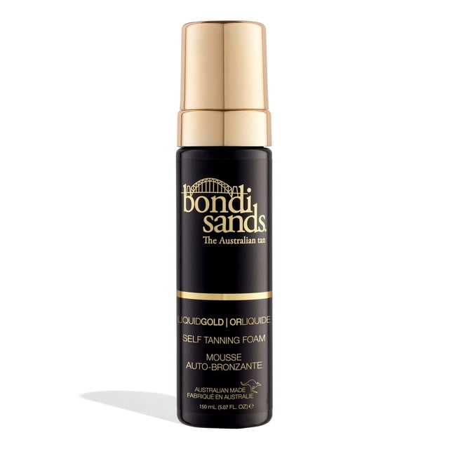 Bondi Sands Self Tanning Foam Liquid Gold, No Wash Off Self Tan, enriched with Argan Oil and Coconut Scent, 150mL