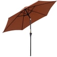 thumbnail image 1 of Outsunny 8.5' Round Aluminum Patio Umbrella Garden Parasol Coffee, 1 of 10