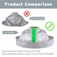 thumbnail image 4 of Umbrella Foldable Cape Shaving Cape Hair Extensions Clipping Cape Suitable For Family Adult And Child Hairstylists Using Hair Suit Grey,Gray Polyester Hair Care Net, 4 of 9