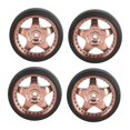 thumbnail image 1 of MesaSe 4 Pieces RC Car Tires for 1/18 RC Rally Car Repalces Spare Parts Argent, 1 of 9
