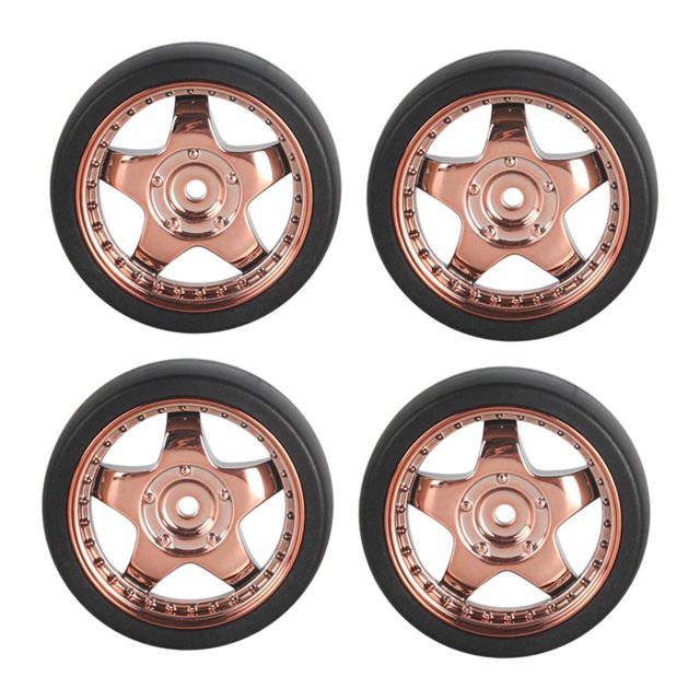 MesaSe 4 Pieces RC Car Tires for 1/18 RC Rally Car Repalces Spare Parts Argent