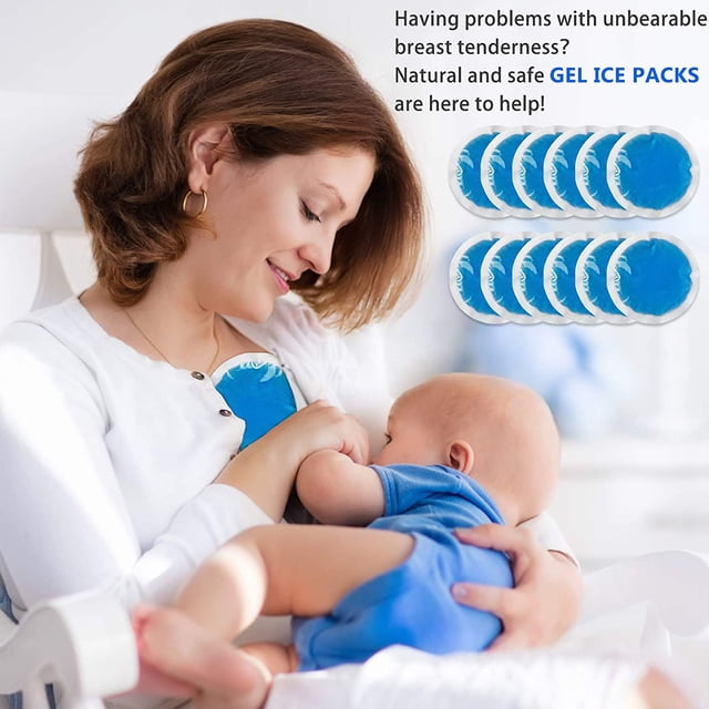 Round Reusable Gel Ice Packs with Cloth Backing Wisdom Teeth, Breastfeeding, Tired Eyes, Kid's Injuries, Headaches, Sinus Relief and More. Use as Hot or Cold Packs
