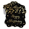 thumbnail image 1 of Inkdotpot Pack Of 100 Happy Birthday Paper Tags DIY Craft Bracket Shape Real Gold Foil Hang Tags, 1 of 6