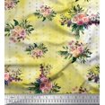 thumbnail image 1 of Soimoi Green Moss Georgette Fabric Line Geometric Printed Fabric 1 Yard 42 Inch Wide, 1 of 3