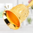 thumbnail image 3 of Fyydes Bar Handbell,Dinner Bell,Hand Bell Metal Crafts Innovative Reminder Home Decoration Zinc Alloy Golden European-Style, 3 of 8