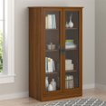 thumbnail image 1 of Quinton Bibliothèque Point avec portes en verre, Brown Oak, 1 of 6