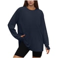 thumbnail image 1 of Diufon Oversized Sweatshirt for Women Long Sleeve Crewneck Loose Pullover Tops Solid Color Fall Fashion Clothes, 1 of 3