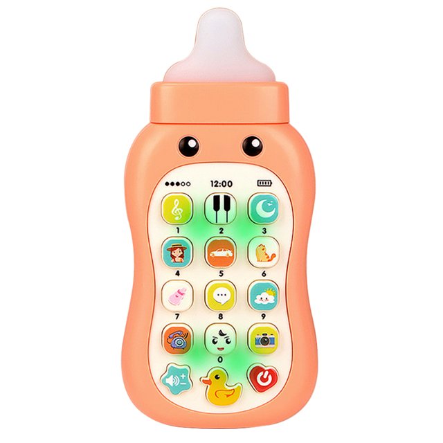Bangcool Jouet Cellulaire pour Enfants en Forme d'Abreuvoir Jouet Interactif pour Téléphone Intelligent Jouet de Dentition pour Bébé