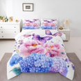 thumbnail image 1 of Ensemble de Literie Simple Papillon Violet pour Filles Enfants, Ensemble de Douillette Papillon de Rêve, Literie Indigo Hortensia, Ensembles de Douillette Rustique Ferme Floral, Couette Intérieure, Fleurs Colorées Teinture sur Nœuds, Courtepointe pour Garçons Ados, 1 of 7