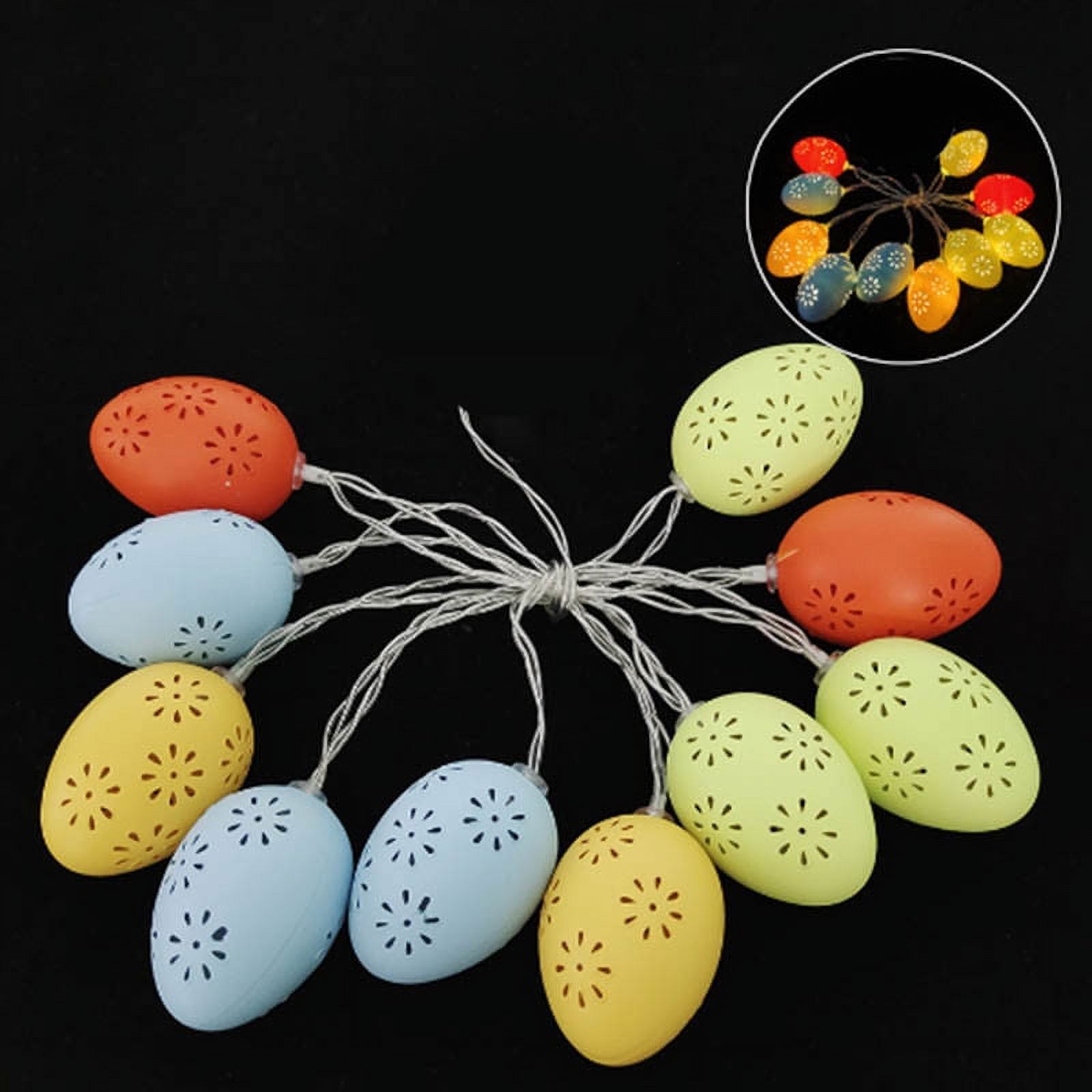 Wuztai LED Easter Egg Lights, USB Powered Easter Party Decorations, 10/20/40 LED Light Strings for Wedding Home Bar Festive Decoration