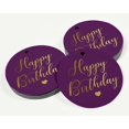 thumbnail image 3 of Inkdotpot 100 Pack Real Gold Foil Paper Tags Happy Birthday Favor Hang Tags, 3 of 6
