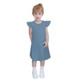 thumbnail image 1 of QIPOPIQ Robe en Coton pour Tout-Petites Filles à Double Manches Volantées, Robe pour Bébé à Nouer dans le Dos, Robes Décontractées à Volants pour Enfants, Liquidation, 1 of 8