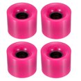 thumbnail image 1 of Unique Bargains Roues de Longboard 60 mm Roue de Planche à Roulettes Roues de Rue pour Planches à Roulettes Roues Cruiser 78 A, Rouge Rose Lot de 4, 1 of 4
