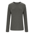 thumbnail image 4 of Yuyuzo Chandails à Manches Longues pour Femmes, Couche de Base Thermique Légère, T-Shirts à Col Rond, Hauts Chauds et Confortables avec Chaussettes, 4 of 7
