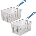 thumbnail image 3 of 2PCS Deep Fryer Basket, Stainless Steel Fry Basket with Non-Slip Handle, Sturdy Square Food Strainer for Home and Commercial Use, 3 of 6