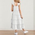 thumbnail image 3 of Diufon Girls Maxi Dress Summer Casual Cap Sleeve A Line Sundress Ruffle Hem Flowy Dress for Tween 3-13 Years, 3 of 9