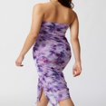 thumbnail image 2 of CNKOO Robe en Maille Florale pour Femmes, Dos Nu, Sans Bretelles, Fendue, Robe de Soirée, 2 of 5