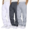 thumbnail image 2 of Kcodviy Male Hip Hop Pants Long Training Pants Men Casual Solid Color Track Slack Pants for Men Cuff Lace Up Workout Casual Slip Pants with Pocket Pcs, 2 of 3
