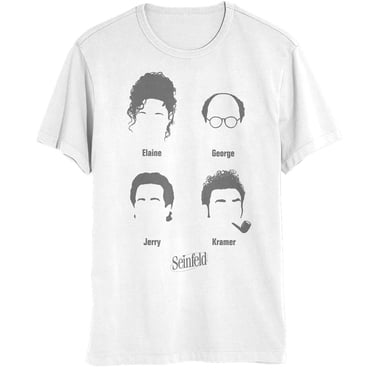 Seinfeld - Cast Hair Silhouettes Mens T Shirt
