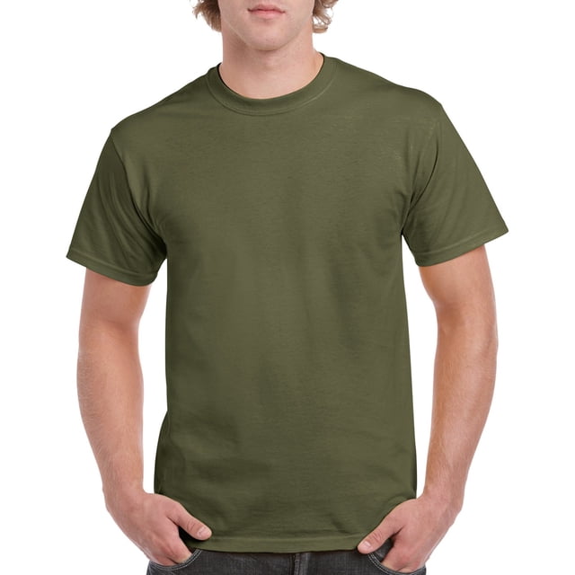 Gildan Mens Heavy Cotton T-Shirt, M, Military Green