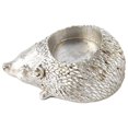 thumbnail image 3 of Decorative Candle Holder Resin Ornament Reusable Hedgehog Candlestick for Living Silver, 3 of 9