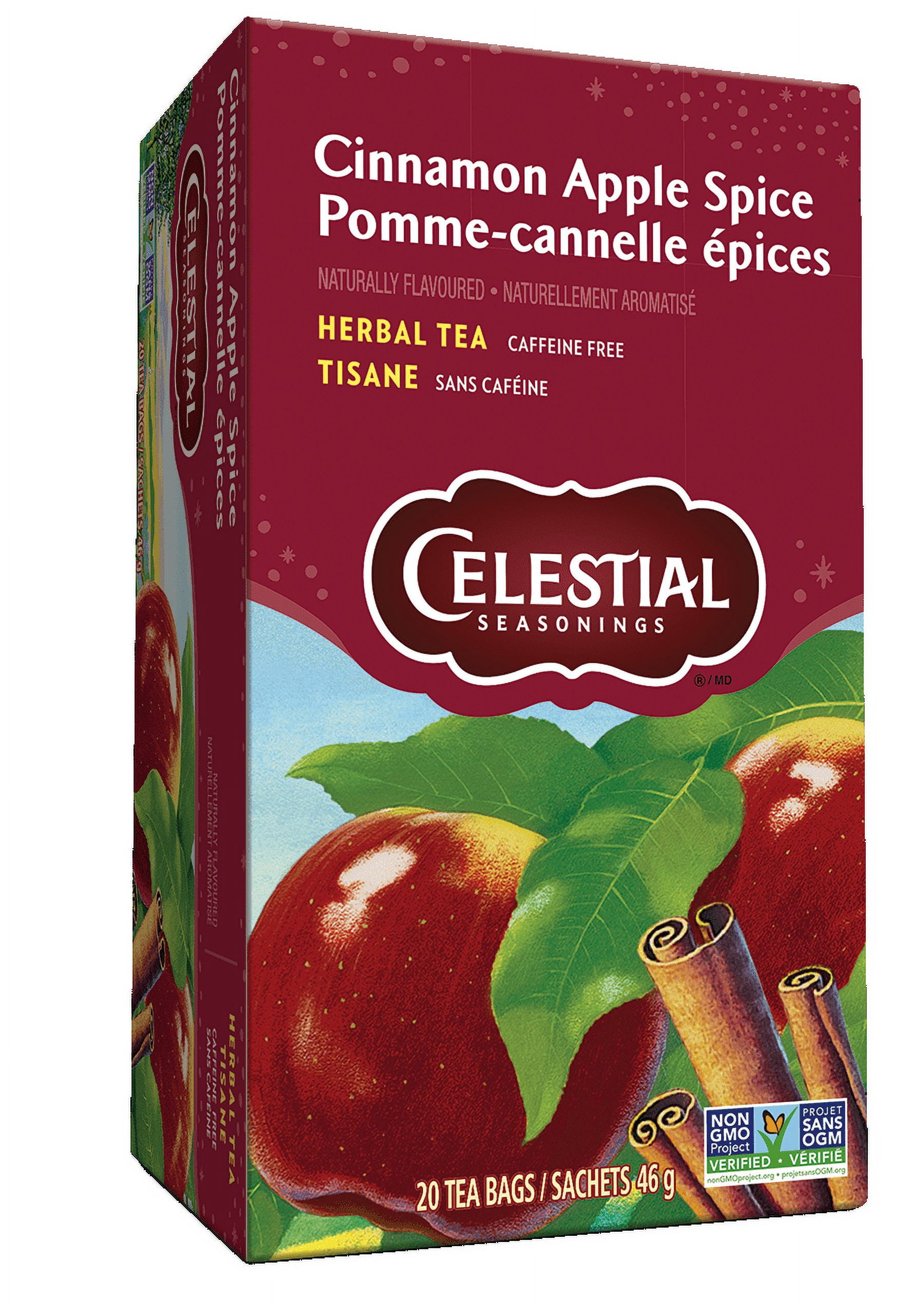 Celestial Seasonings Cinnamon Apple Spice Herbal Tea, Caffeine
