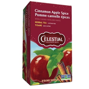 Celestial Seasonings Cinnamon Apple Spice  Herbal Tea, Caffeine Free, 20 Tea Bags