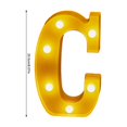 thumbnail image 3 of TopLLC Christmas Decor LED Letter Lights Sign Light Up For Home Party Wedding Decoration Light Up Letters Alphabet Letter Sign Battery Powered For Christmas Birthday Party Decoration warning light, 3 of 3