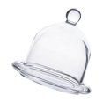 thumbnail image 1 of Transparent Glass Dessert Serving Tray with Dome Cupcake Server Lid Wedding Cake Pedestal Size L, 1 of 9