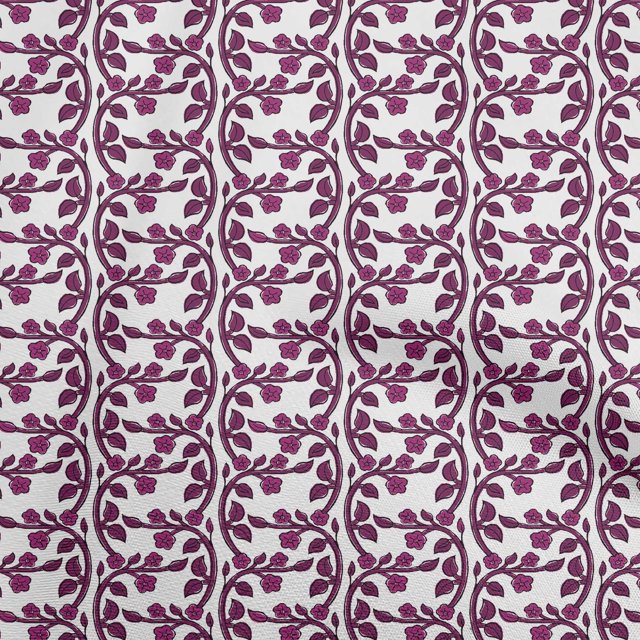 oneOone Georgette Viscose Dark Magenta Fabric Block Craft Projects Decor Fabric Printed By The Yard 42 Inch Wide-MY