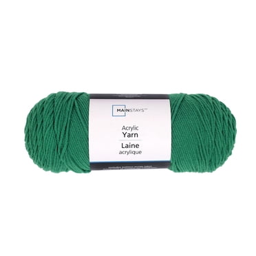 Mainstays Medium Acrylic Yarn Green V, 7 oz 397 Yards