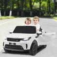 thumbnail image 4 of Costway 12V Licensed Land Rover Kid Ride On Car 2-Seater Electric Vehicle RC w/MP3 White, 4 of 10