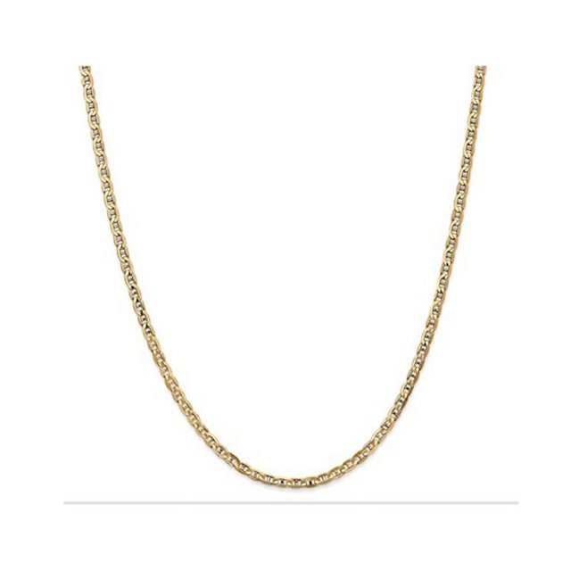 Collier Chaîne Ancre en Or Jaune 14K Concave 3 mm 20 Pouces