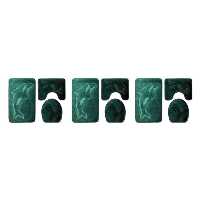 Baohd 3pieces Multi-functional Non-Slip Chenille Bath Rug Any Bathroom Eco-friendly PJ210917-A010 3Set