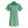 thumbnail image 5 of Weiqiqre Chemises pour Femmes Été Robe en Coton et Lin Robe Mini à Col en V Décontractée à Manches Courtes Tunique Ample Robes, 5 of 5