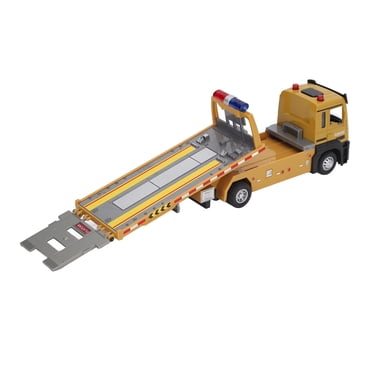 Flatbed Truck Toy, Vibrant Color Beautifully Crafted Alloy Rear Wheel Return Force Flatbed Trailer Model For Outdoor For Kids