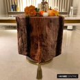 thumbnail image 2 of La HomeCentric Designer Ombre Brown Table Runner 16 x 120 pouces velours écrasé avec Tassles, 2 of 9