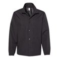 thumbnail image 1 of Independent Trading B20876514 Water-Resistant Windbreaker Coachs Jacket, Black & Black - Medium, 1 of 1