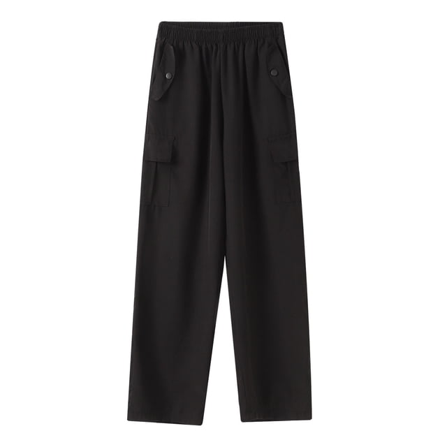 GDREDA Girls Wide Leg Pants Children Pants Ice Silk Overalls Children Summer Pants Spring Pants