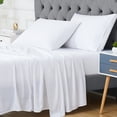 thumbnail image 1 of 3 PCS Bedding Sheets and Pillowcase Set Rayon Derived from Bamboo, Cool Sheets for Hot Sleepers, 1 of 11