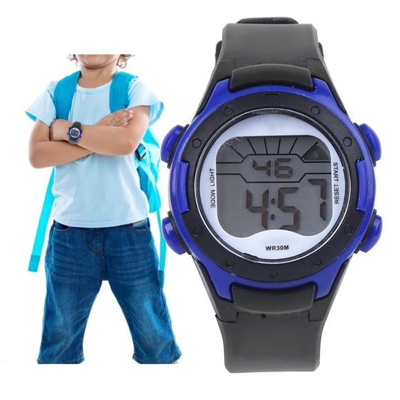 Electronic Watch, Electronic Wristwatch, Anti-Allergy Pu And Abs Material Easy To Adjust The Length For Boys Kids Black,Rose Red,Cyan