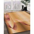 thumbnail image 3 of Ahgly Company Tapis d'Intérieur Lavables en Machine, Carrés, Transitionnels, Orange Jaune, 6' Carré, 3 of 7