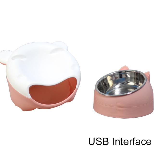 Automatic Cat Fountain LED Filtering Silent Pet Drinking Dispenser Cat Food Bowl