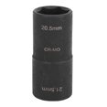 thumbnail image 2 of Douille à Écrou de Roue, 20.5x21.5mm Durable Efficace Double Embout en Acier pour Enlever les Écrous de Roue Endommagés, 2 of 7