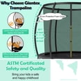 thumbnail image 4 of Gymax Trampoline Récréatif de 8 Pi avec Échelle, Filet d'Enceinte, Coussin de Sécurité, Extérieur, Noir, 4 of 10